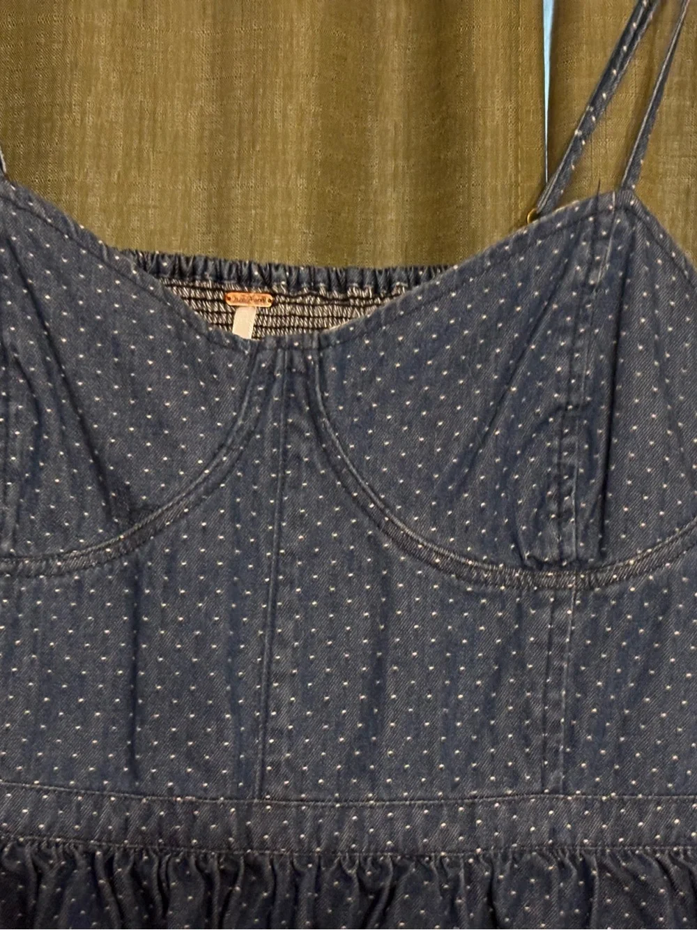 Free people denim corset dress